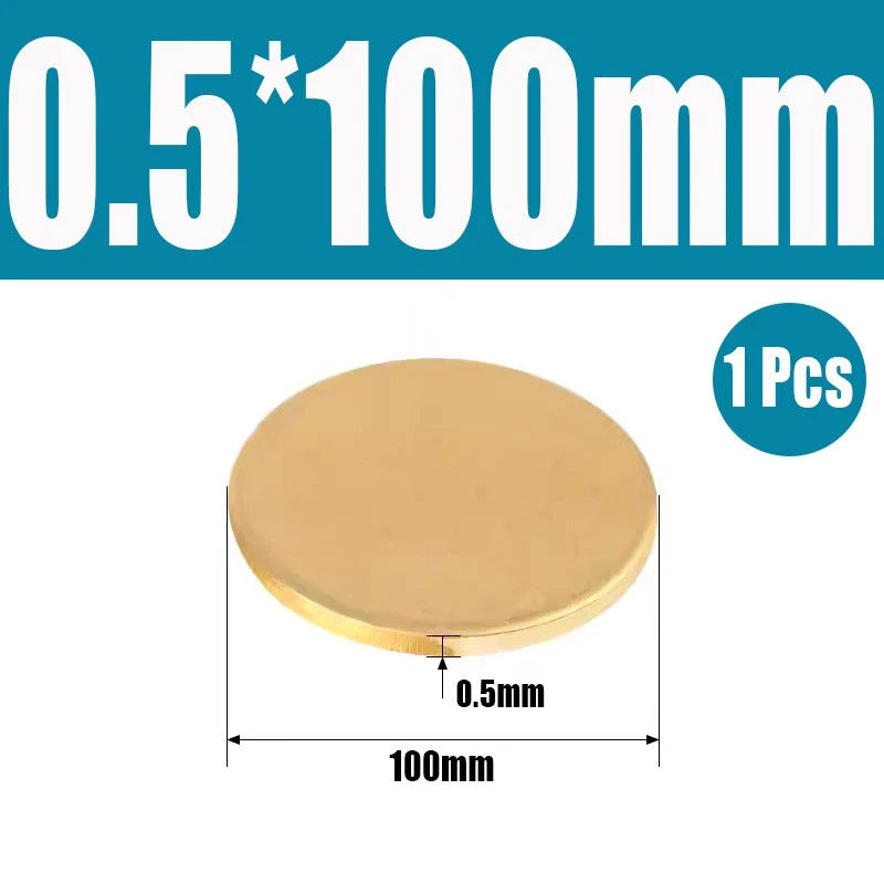 Thick 0.5mm-6mm Solid Brass Discs Blanks Discs Ø 20mm-300mm Metal Round Sheets
