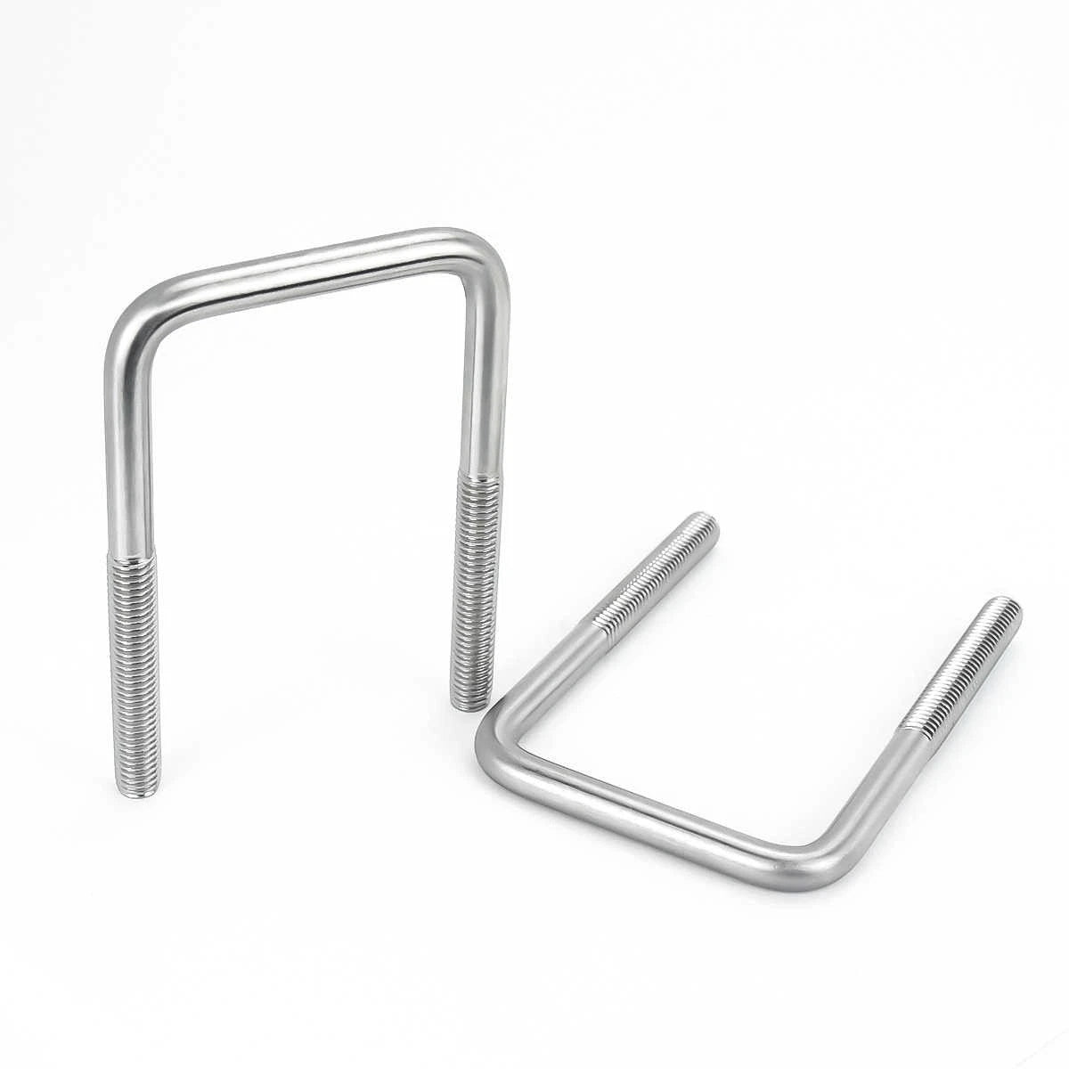 A2 304 Stainless Steel Square U - Bolt Clamp — M6 M8 M10 M12, Multiple Lengths - HomeDIYer