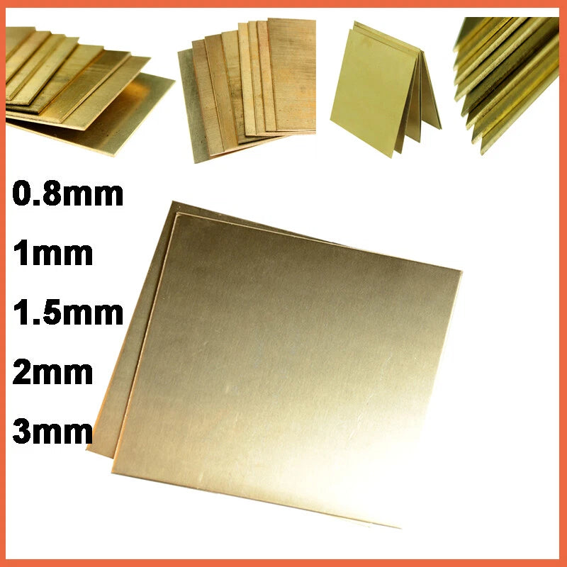 Brass Sheet Metal Strip 0.8mm/1mm/1.5mm/2mm/3mm Thickness Any Size H62 Plate