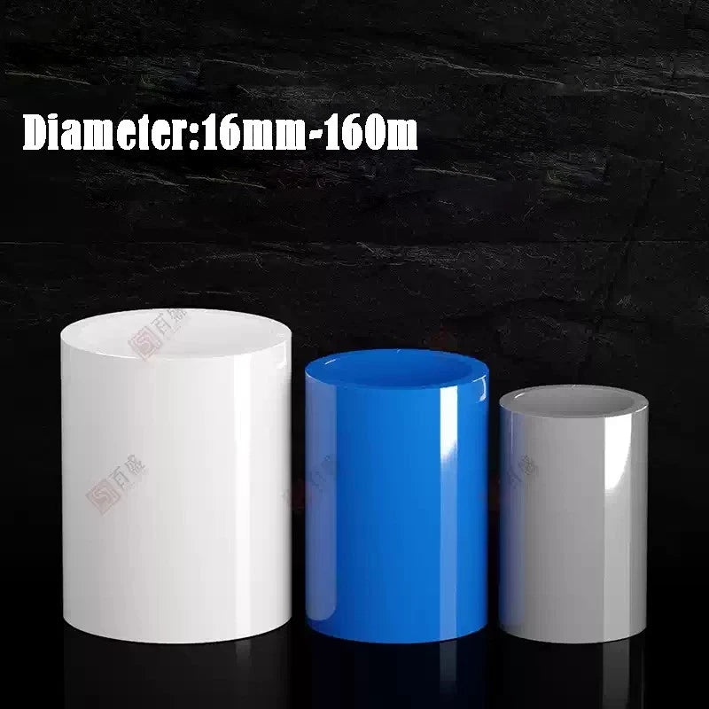 PVC Pipe Fittings 25-75mm Straight Coupler for Aquarium Water Supply 16-160mm