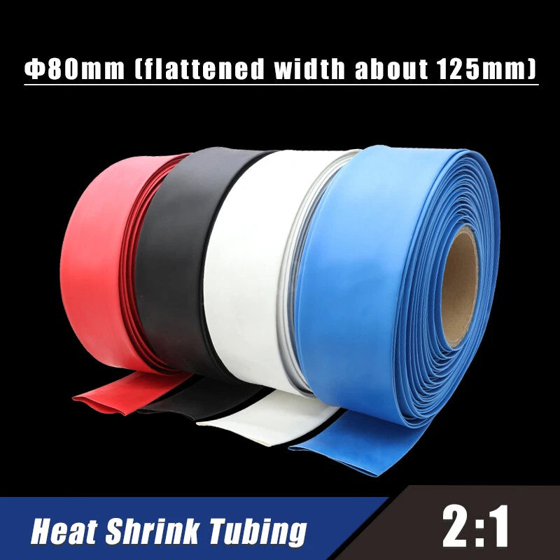 80mm 2:1 Heat Shrink Tubing – Electrical Insulation Sleeve for Large Cable & Wire
