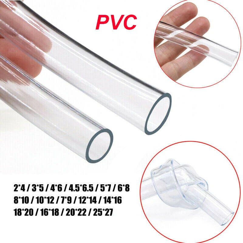 PVC Reinforced Braided Clear Hose — Flexible Heavy Duty Water & Oil Pipe