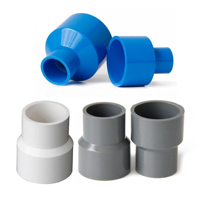 PVC 20mm-90mm ID Pipe Reducer Water Supply Pipes Fittings Adapter Connector