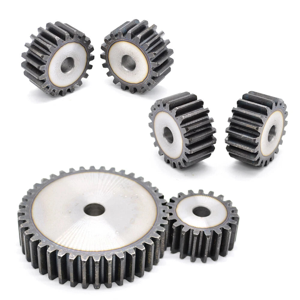 Straight Spur Gear 45# Steel 2 Mod 12-60 Teeth Cylinder Transmission Gear Motor