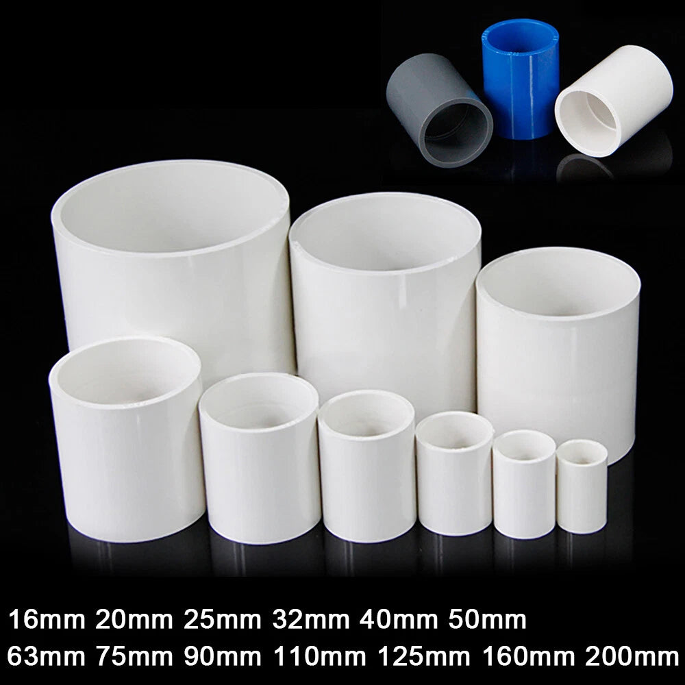 Straight Coupling PVC Metric Plumbing Fittings Pipe For Tank Pond Solvent Weld