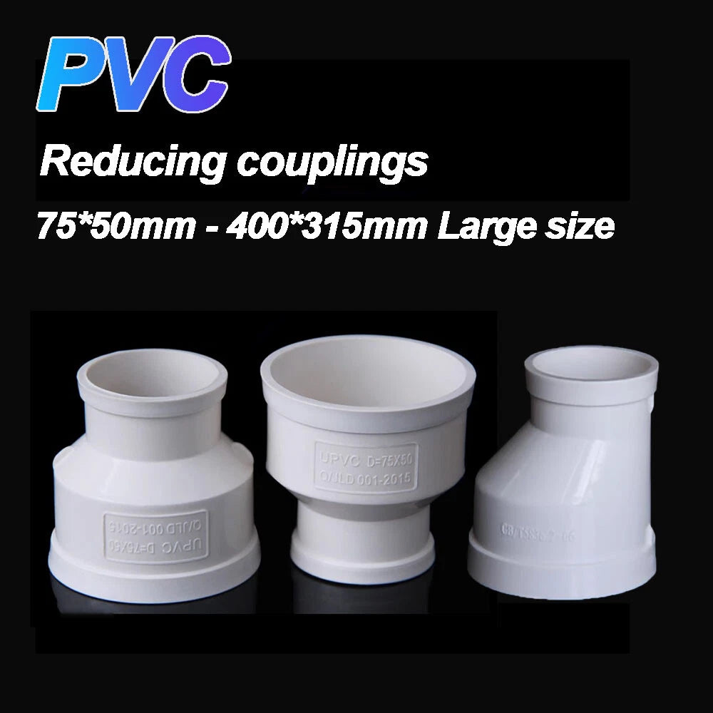 PVC Reducing Connector Offset reducer Metric Plumbing Fittings Pipe Large size!