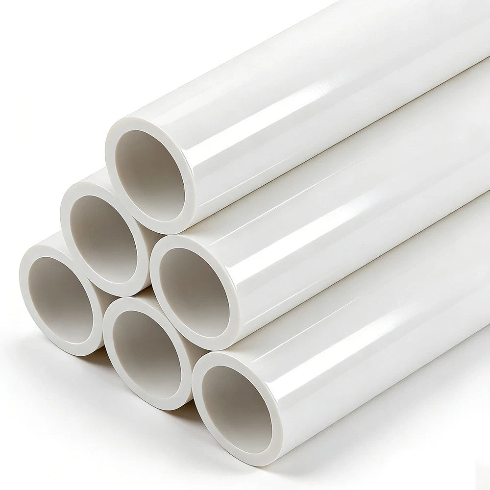 White PVC Round Tube Pipe – Solvent Weld | OD 20–110mm | Cut Lengths 100/200/500mm