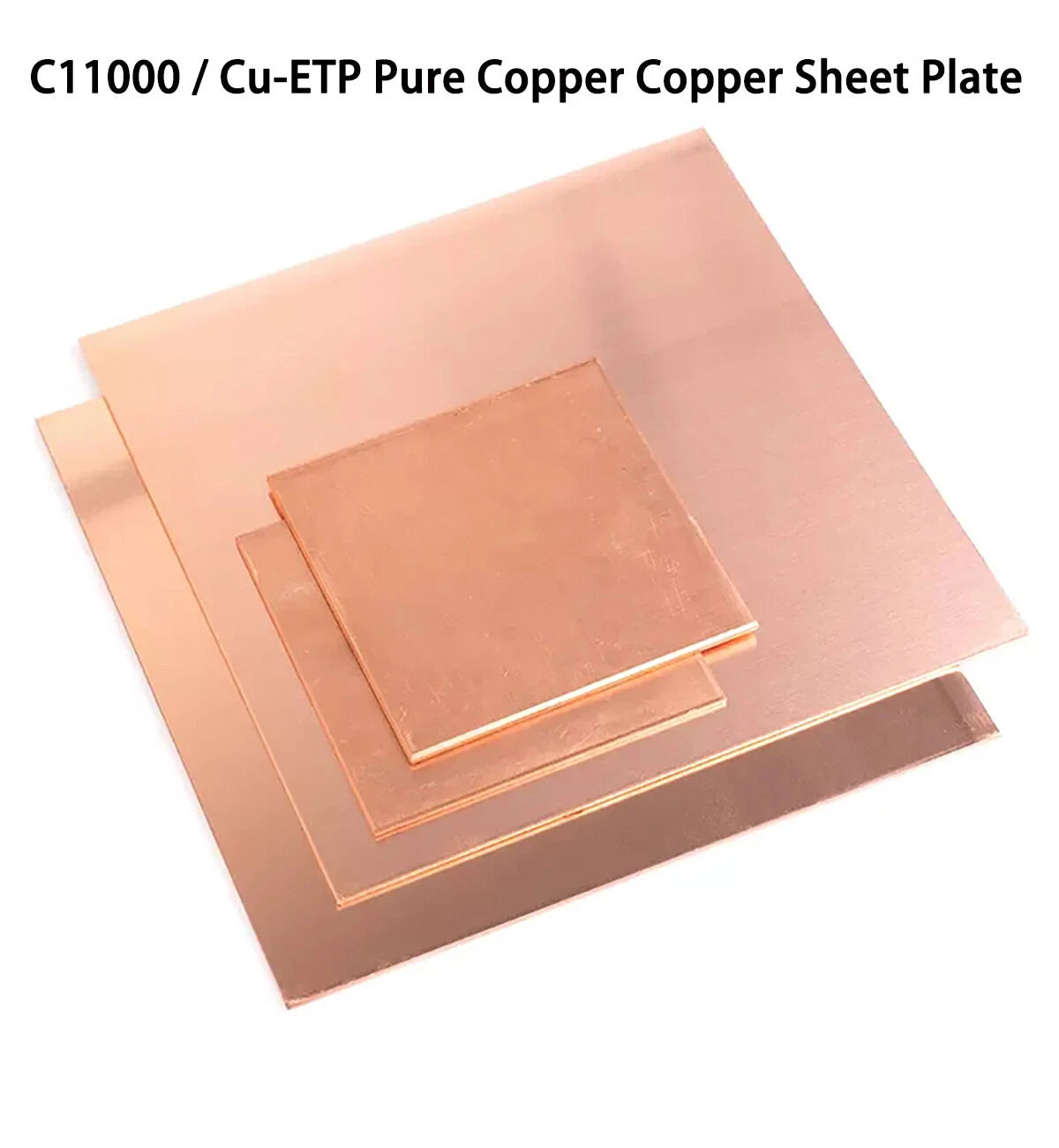 2PCS 0.5 x 460 x 520 mm 99.9% Pure Copper Cu-ETP Metal Sheet Plate