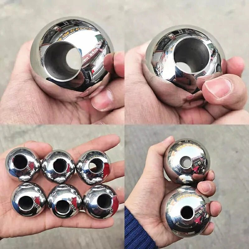304 Stainless Steel M2 - M20 Metric Thread Half Hole Drilling Balls OD 10mm - 60mm Female Thread Blind Hole Smooth Ball Bead - HomeDIYer