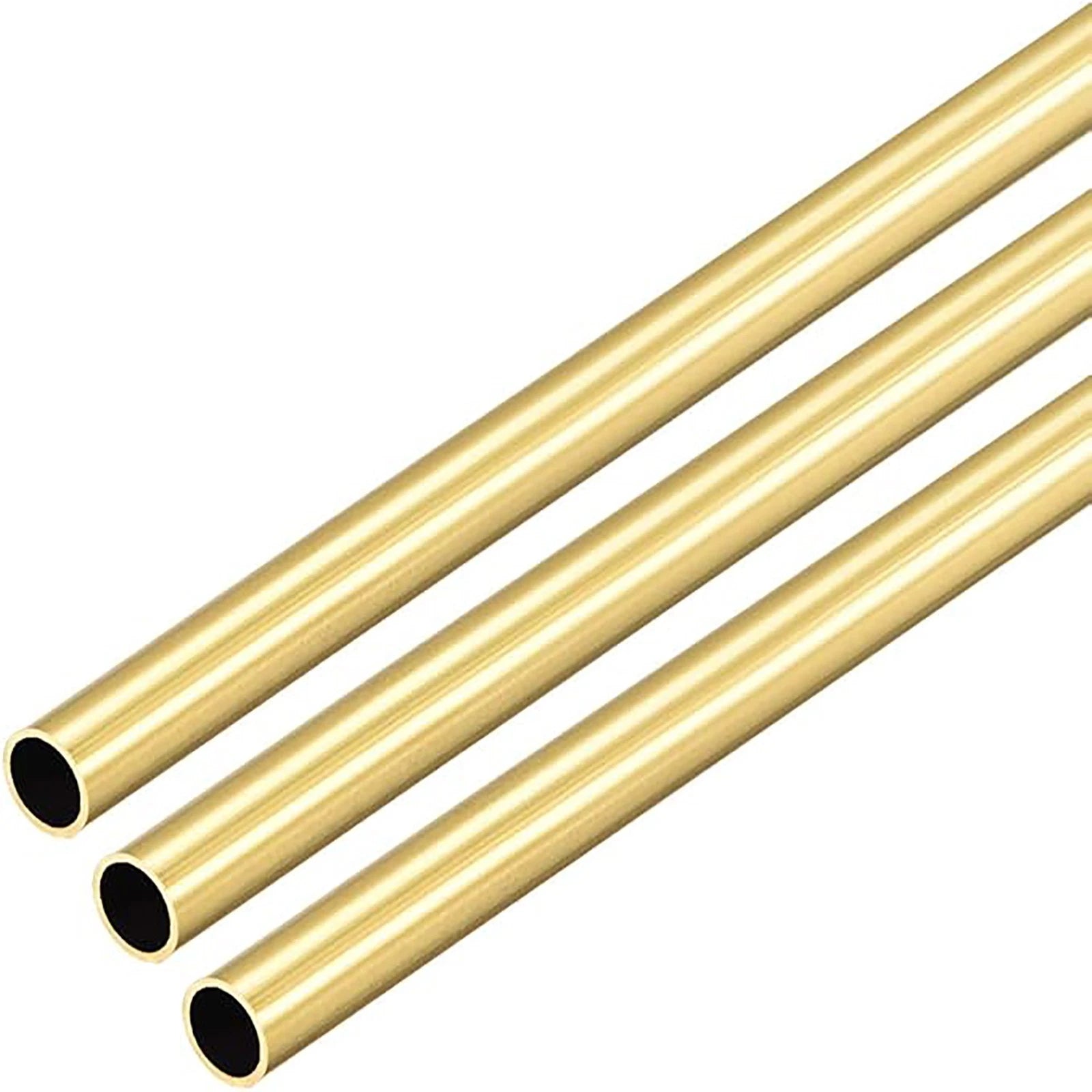 Brass Round Tube Pipe — OD 2mm to 80mm, Wall 0.5mm to 15mm, 200mm Length