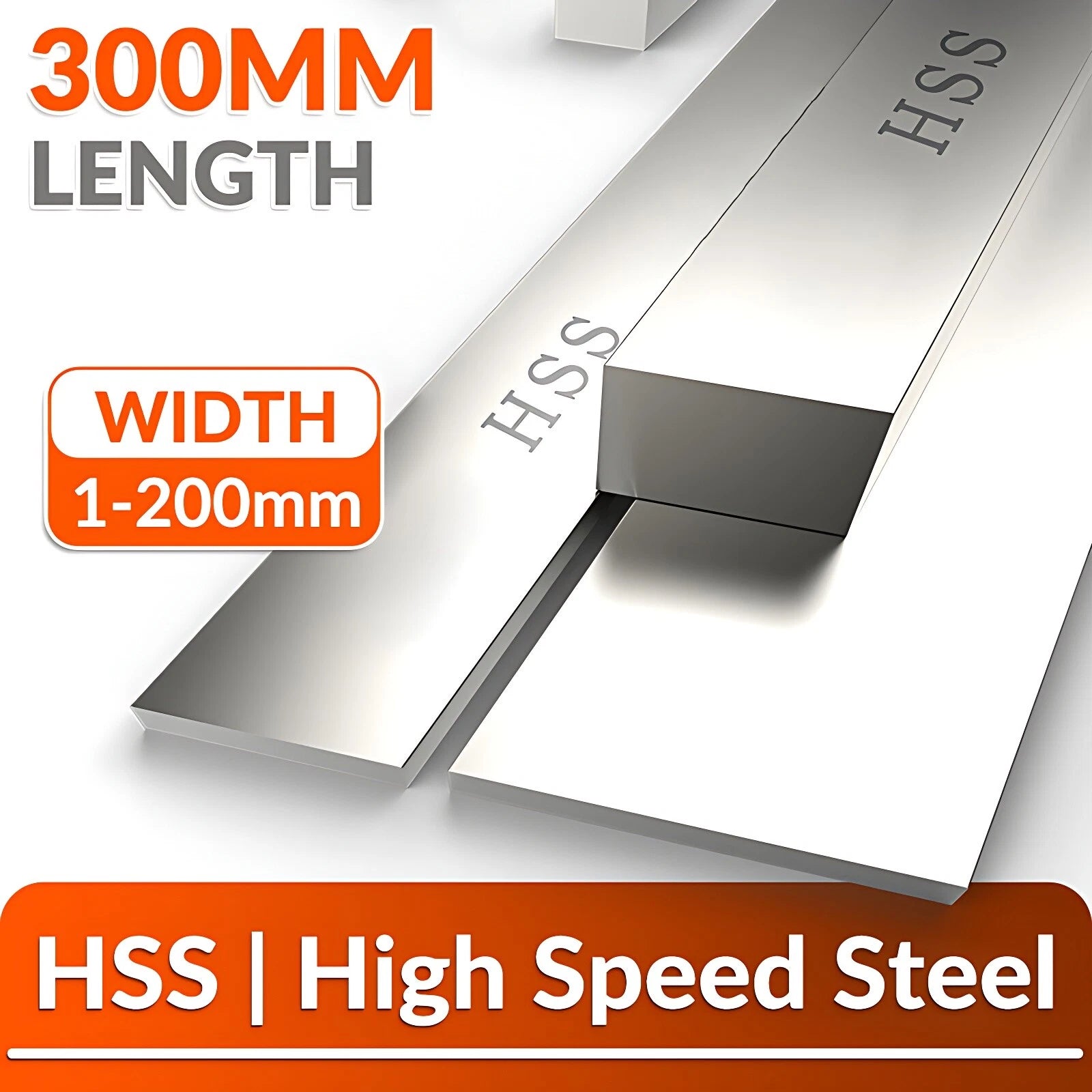 HSS Steel Flat Bar Strip Metal Plate 1-200mm Width 300mm Long Lathe Turning Tool
