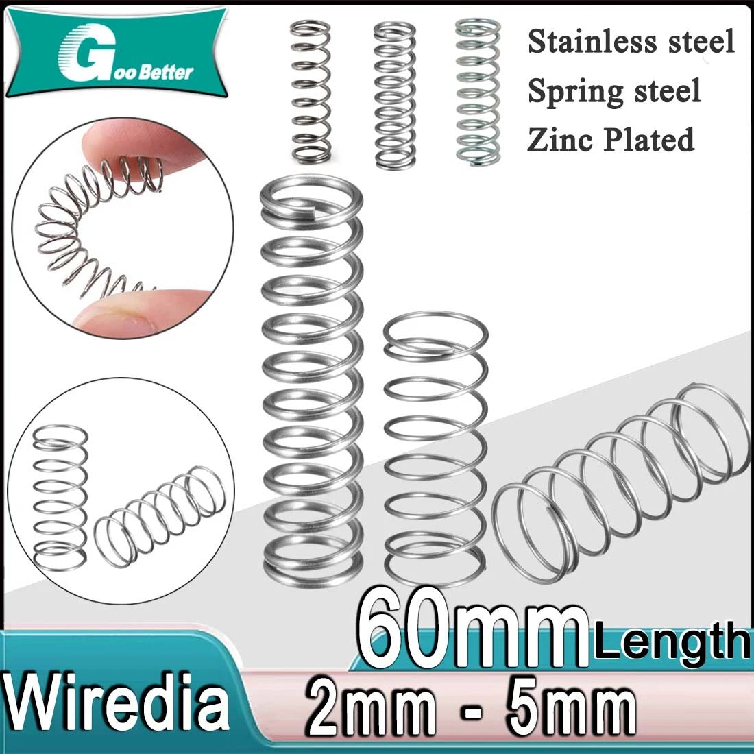 60mm Long Compression Spring 12mm - 80mm Diameter,Pressure- coiled springs