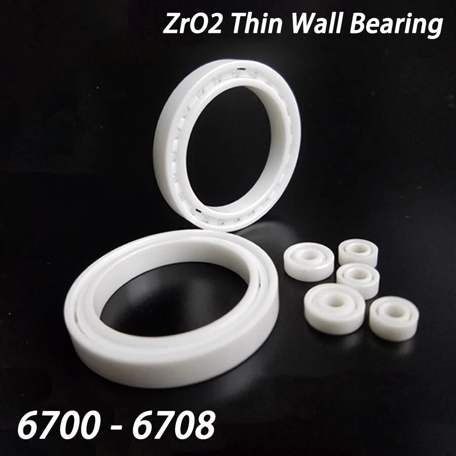 6700 - 6708 ZrO2 Full Ceramic Thin Wall Bearing Zirconia Roller Ball Bearings