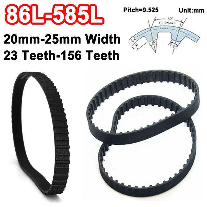 L Timing Belt Closed Loop — 9.525mm Pitch, 20mm & 25mm Width, 86L–585L