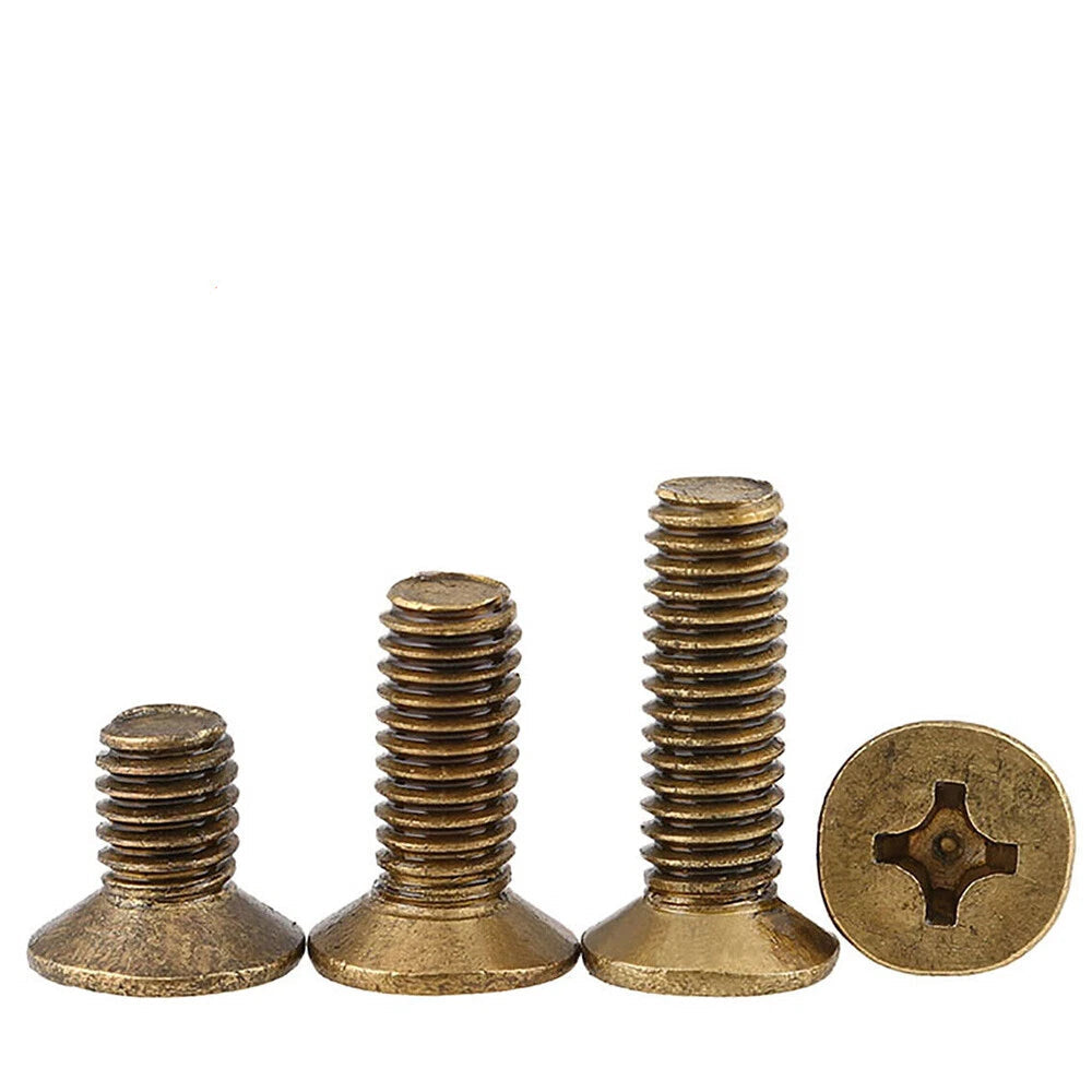 M3 Brass Phillips Countersunk Screws – Fully Threaded Flat Head, 5–25mm Lengths (Bulk Pack)