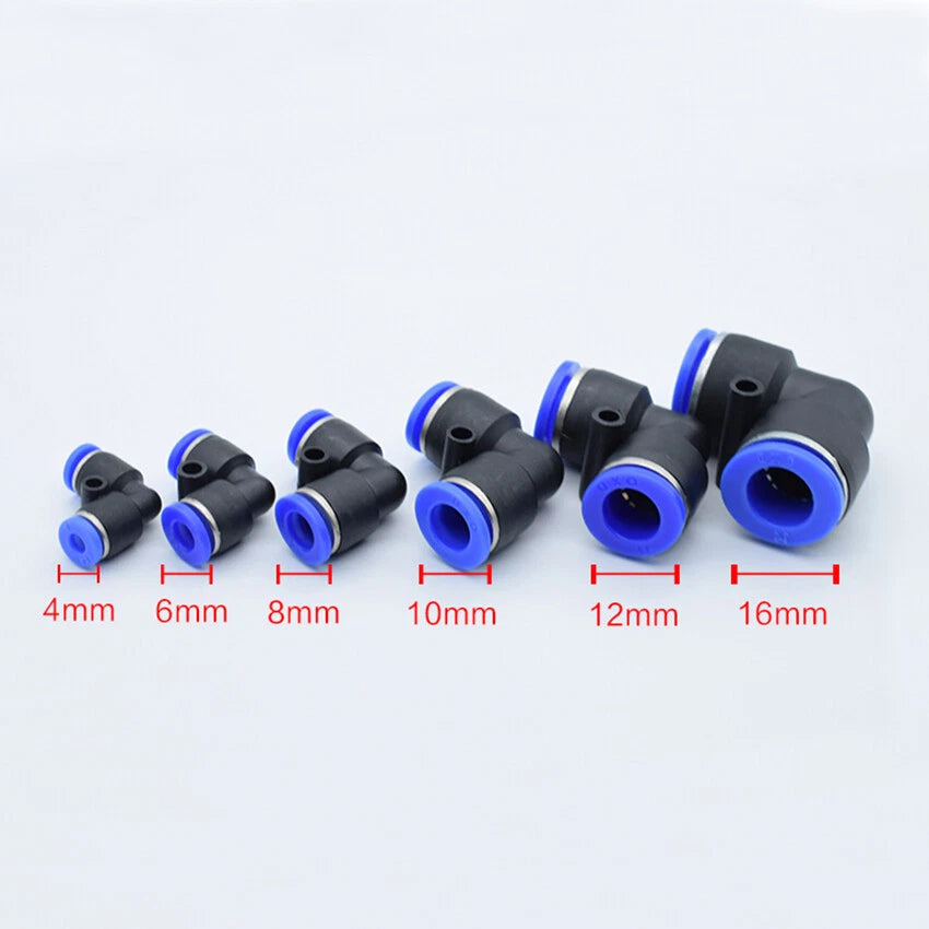90° Elbow Push-to-Connect Pneumatic Fitting | Equal Dia 4mm–16mm
