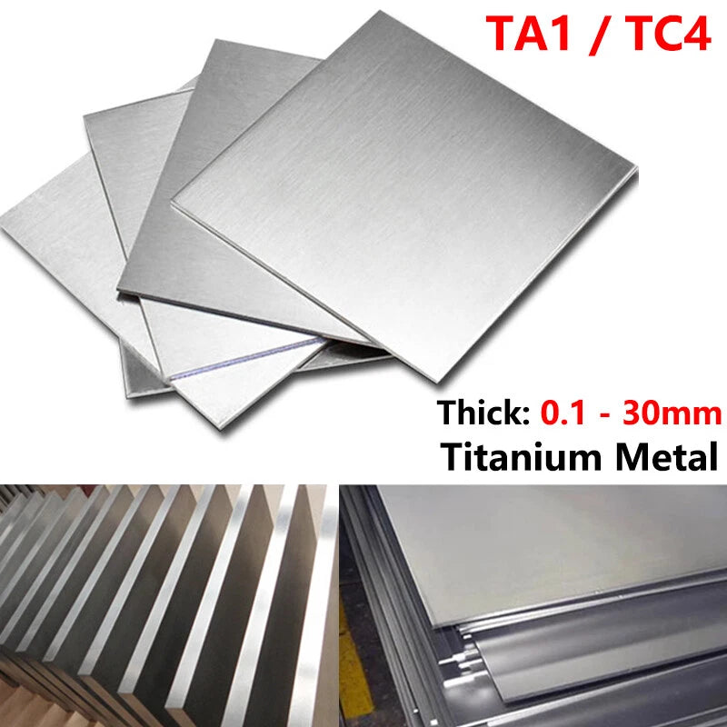 TC4 Pure Titanium Metal Plate Sheet Foil Thick 0.1mm-30mm Metalworking Many Size