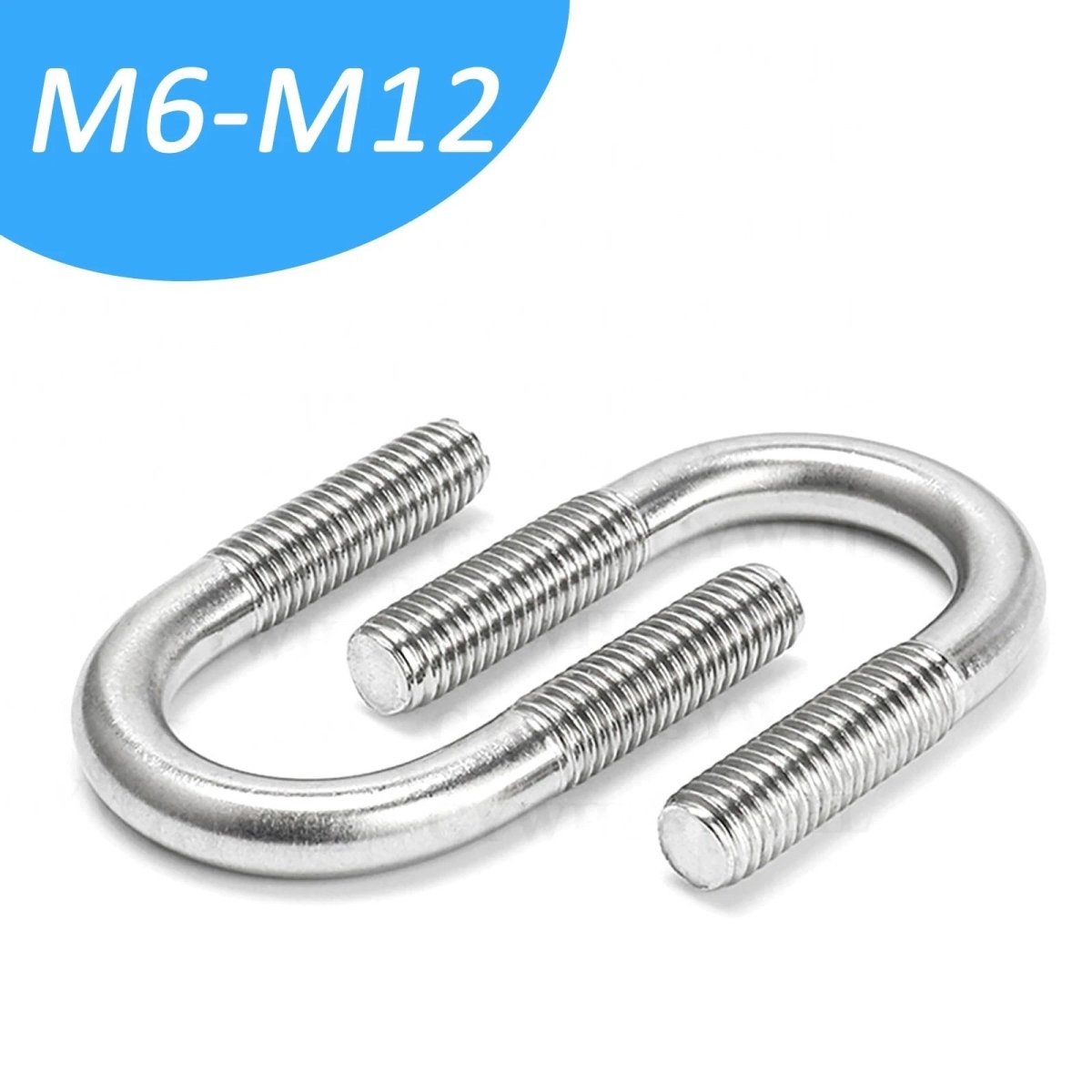 Marine Grade Round Bend U - Bolts — A2 & A4 Stainless Steel, M6 to M20 - HomeDIYer