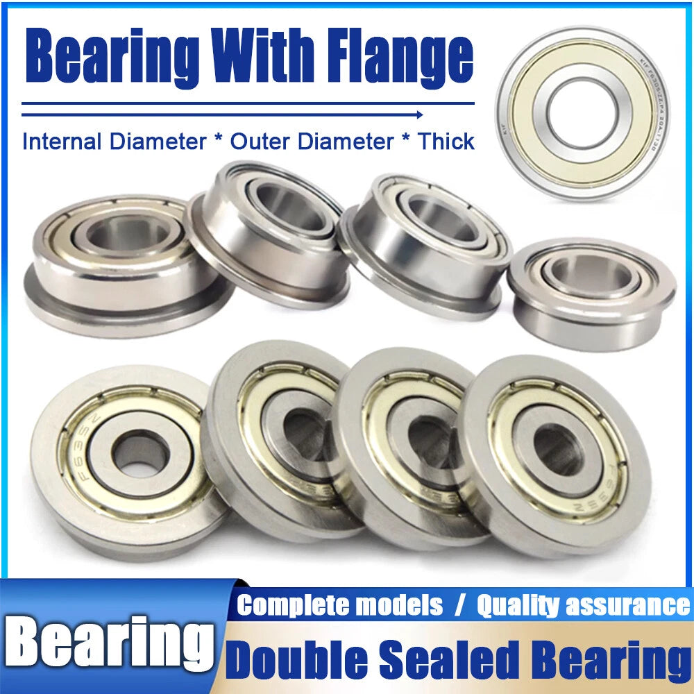 Mini Metal Shielded Flanged Ball Bearings - Model Complete Inner Diameter 2-50mm
