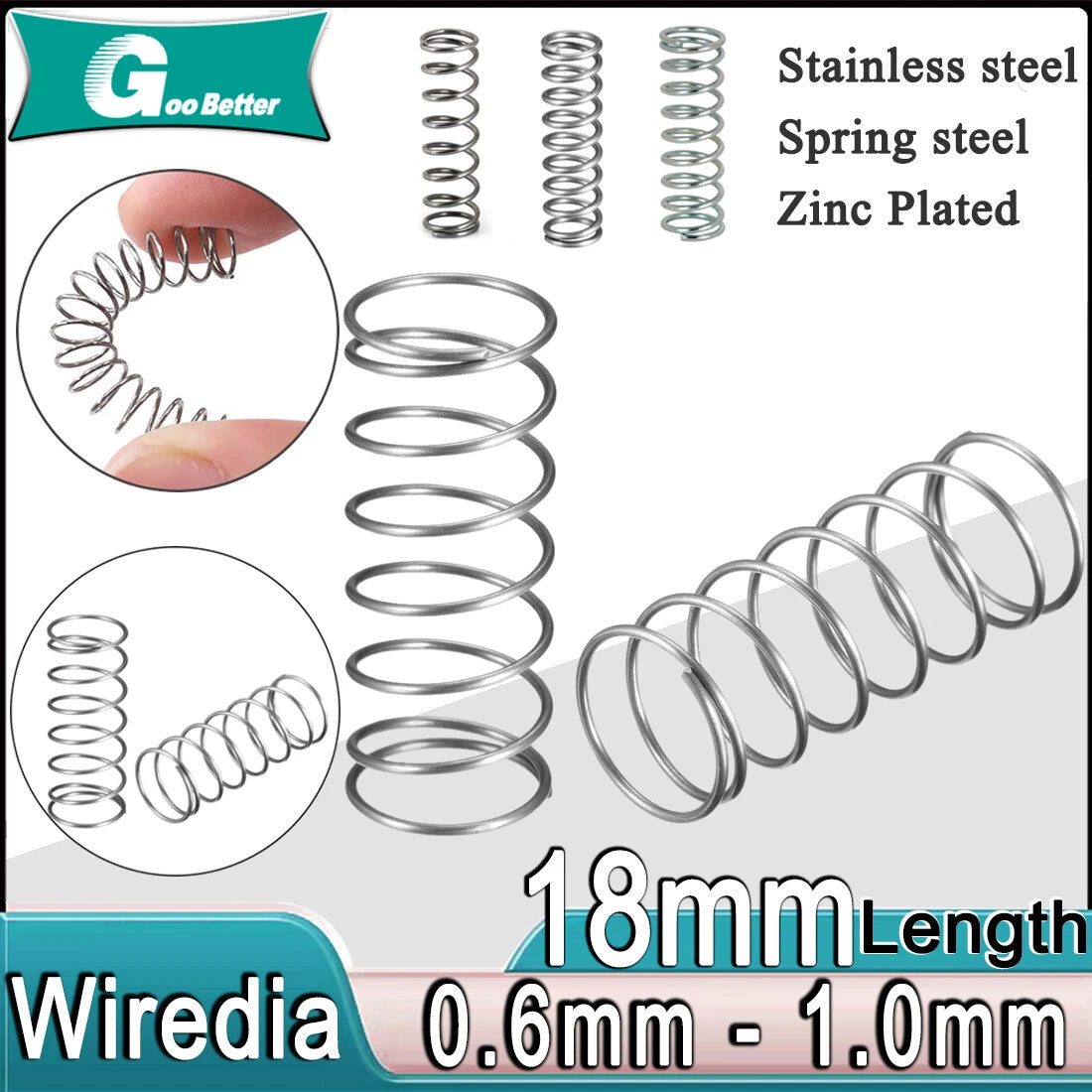 Compression Spring Various Size 4 - 12mm Diameter & 18mm Length Pressure Small