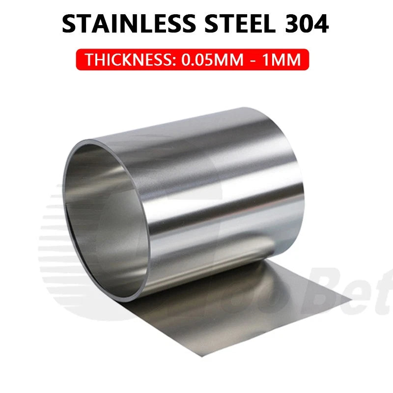A2 Stainless Steel Strip Metal Sheet Foil Plate Roll Thick 0.05-1mm Width 300mm