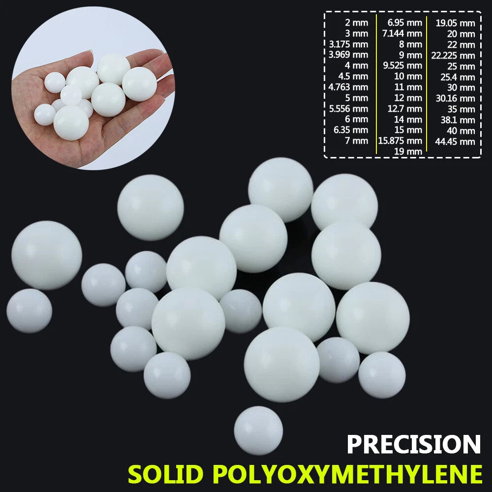 2mm-45mm Precision Solid POM Plastic Ball Bearings Rolling Bead Polyoxymethylene