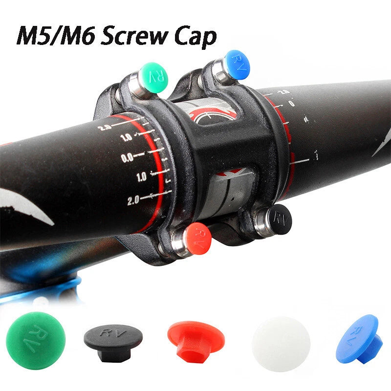 M5 M6 Hexagon Head Screw Caps – 10 Pcs Dust-Proof Covers for Bicycle Stem Bolts