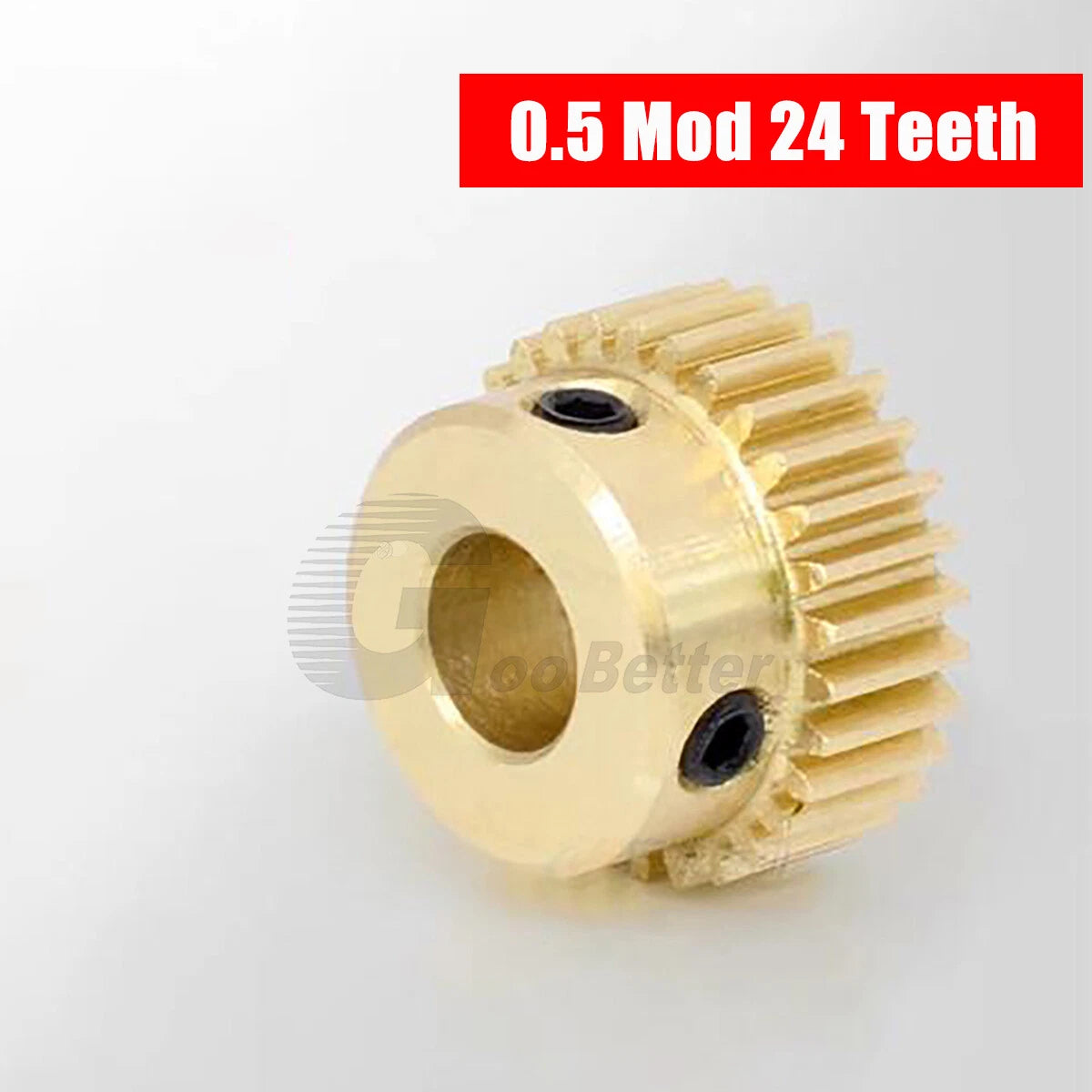 0.5 Mod Brass Pinion Spur Gear 24 Teeth Bore 4/5/6/6.35/7mm Transmission Gear