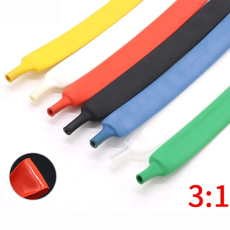 Heat Shrink Tubing 3:1 Ratio — 0.8mm to 40mm, Multiple Colors & Lengths