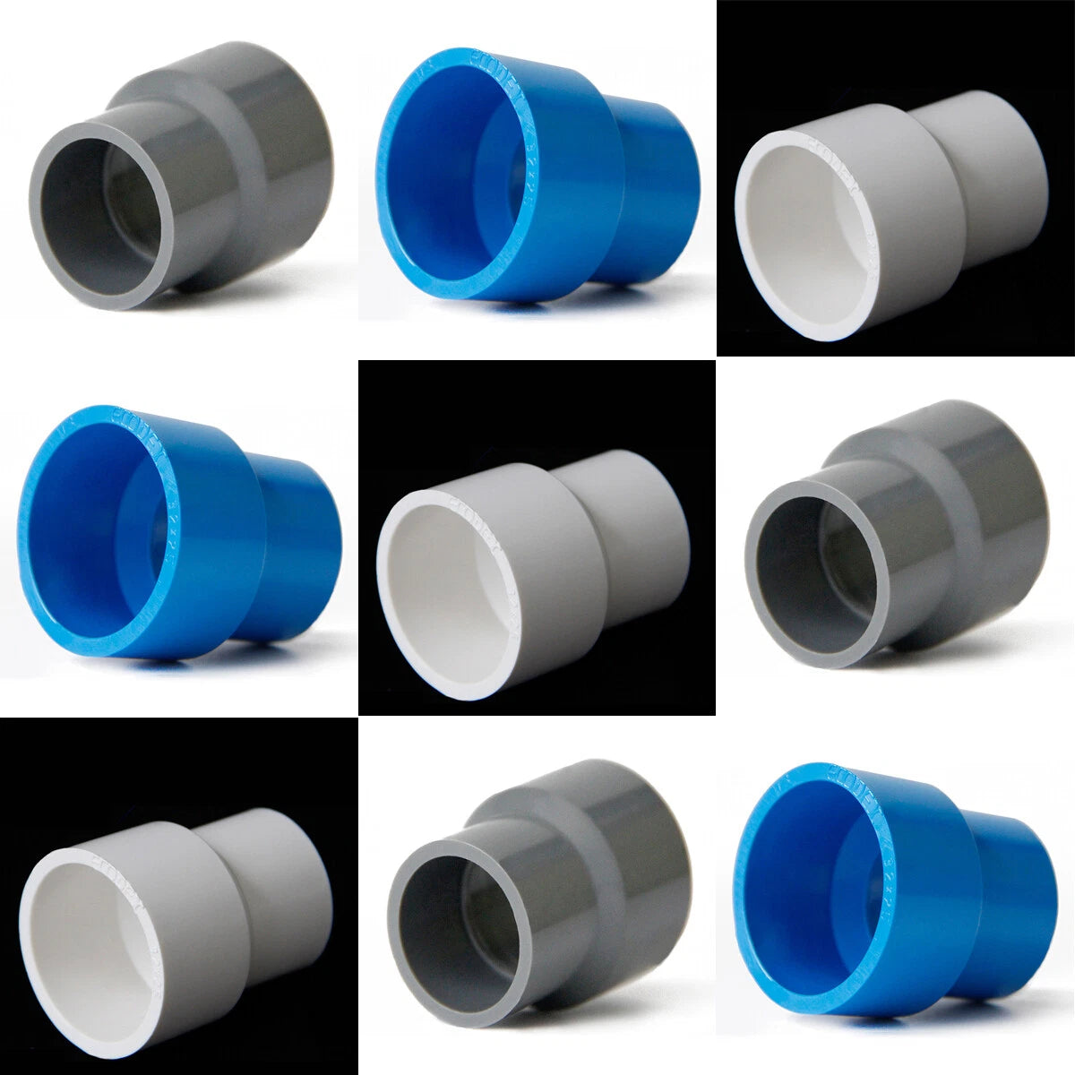 PVC Water Socket Pipe Fittings Reducing Coupling Solvent Weld Big End-Small End