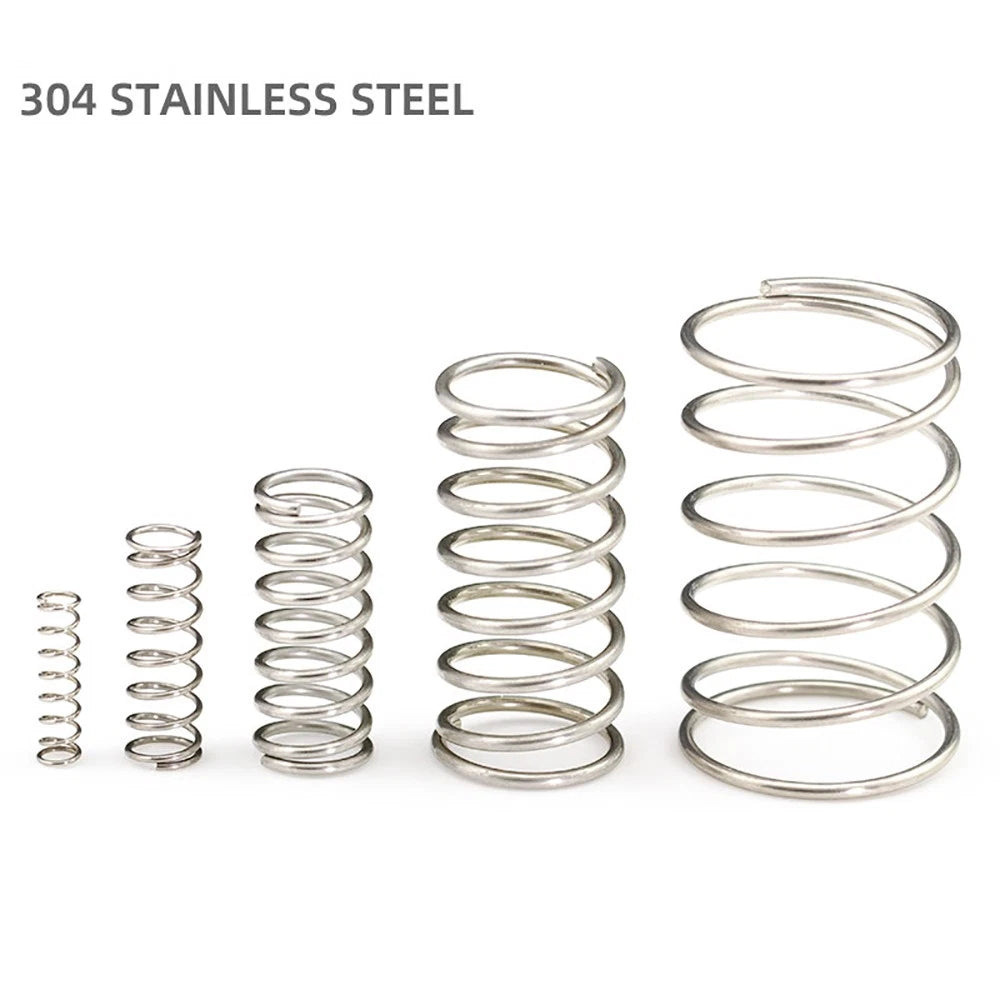 0.5mm Wire Dia A2 Stainless Steel Compression Springs Return Spring Multi Sizes