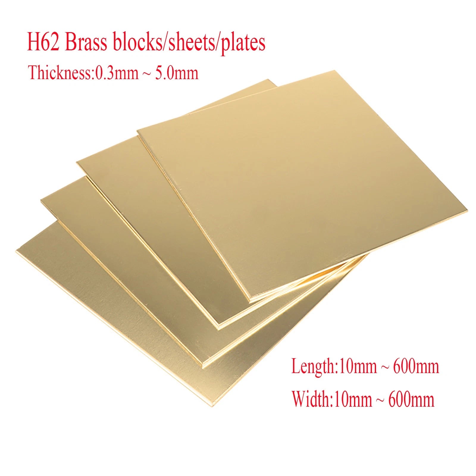 Brass Square/plate/sheet 0.3mm 0.4mm To 5.0mm - Brass Sheet Metal Guillotine Cut