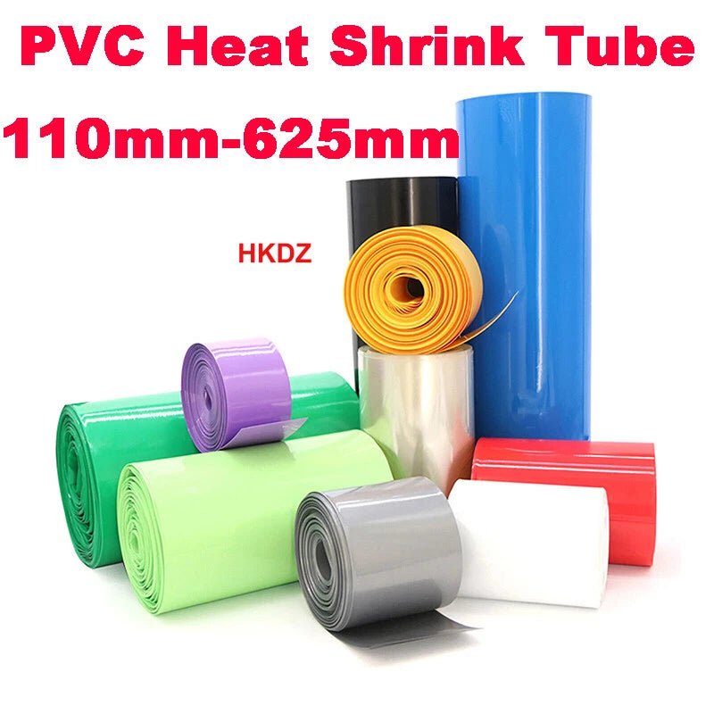 PVC Heat Shrink Tubing Insulation Wrap Sleeve — 110mm to 625mm Wide - HomeDIYer