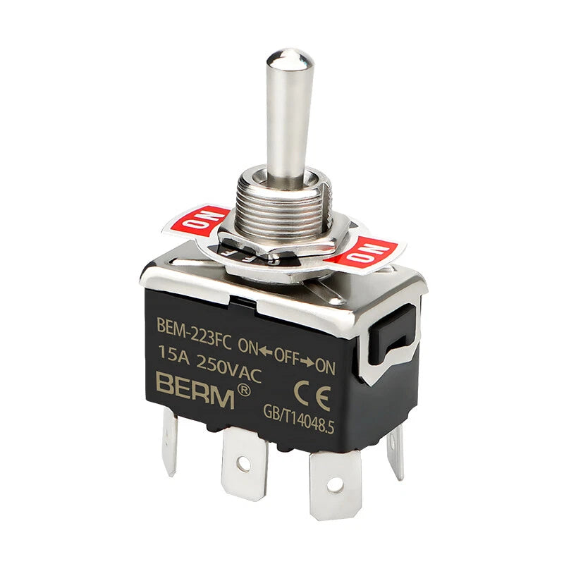 Mini Toggle Switch ON-OFF-ON SPDT — 2/3 Position, 2–6 Pin, Latching & Momentary