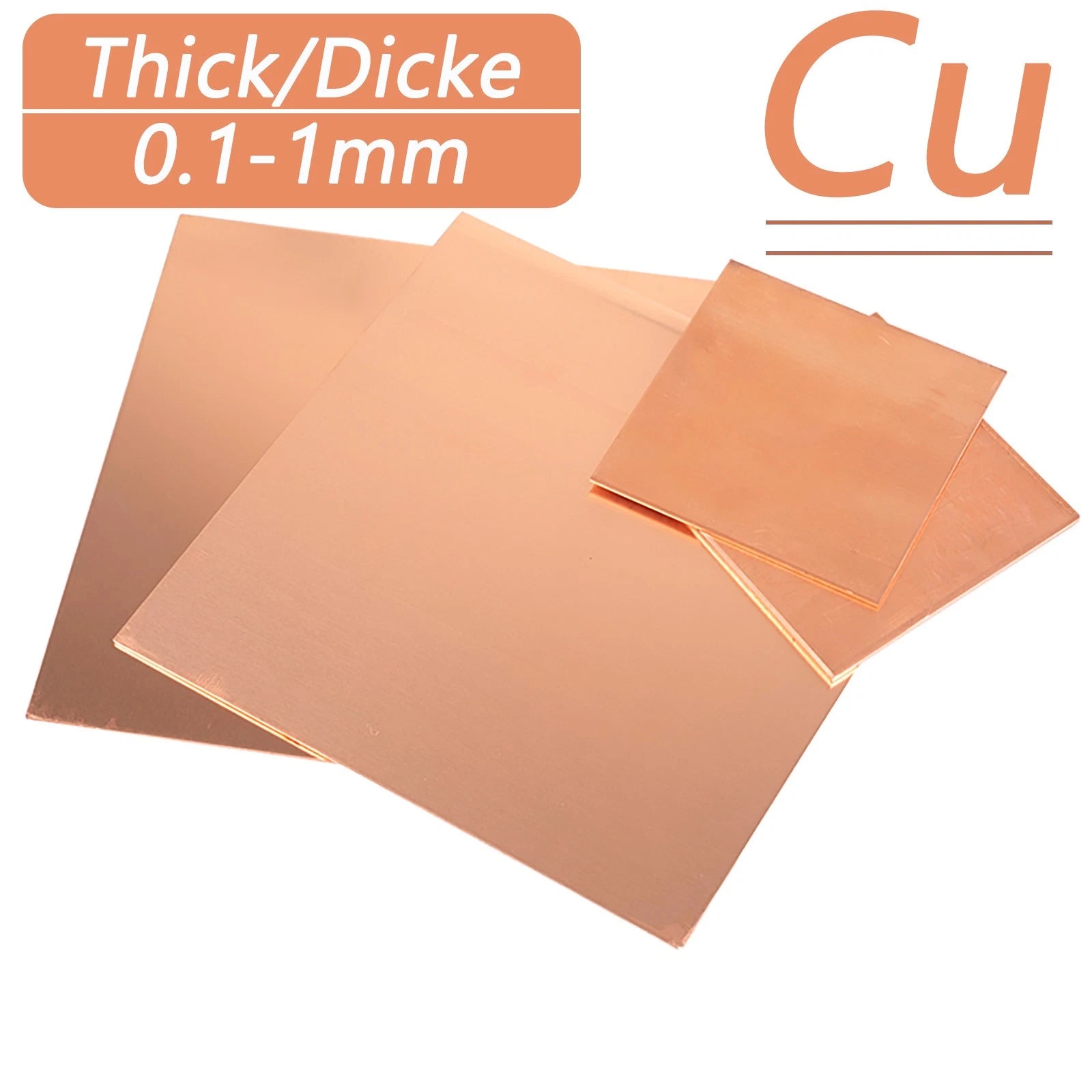 Copper Sheet Copper Plate T2 99.9% Cu 0.2mm 0.3mm 0.5mm 0.6mm 0.8mm 1mm Thick