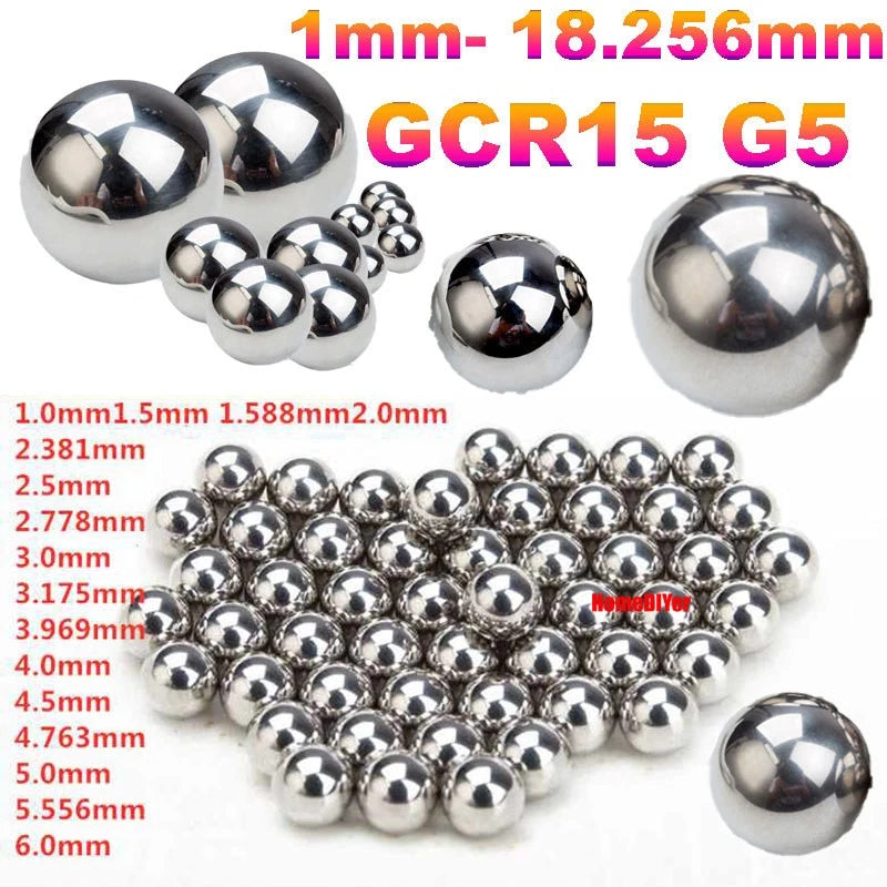 GCR15 Ball Bearings Solid Steel Balls G5 High Precision Diameter 1mm- 18.256mm