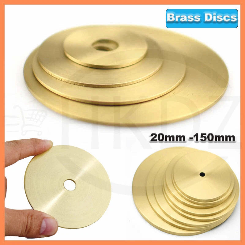 Brass Discs Blanks Metal Round Gasket Sheets Diameter 20mm-150mm Thickess 2mm