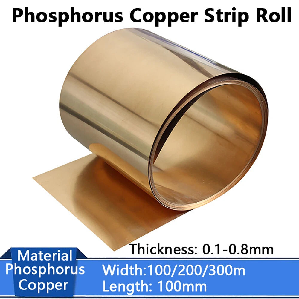 Phosphorus Copper Strip Phosphor Bronze Roll Sheet Thick 0.1mm-0.8mm Metal Plate