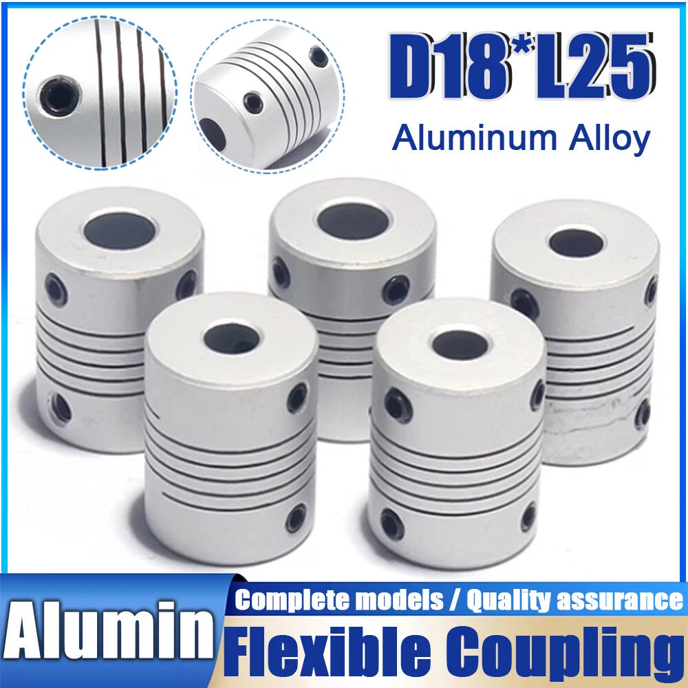 D18*L25 Flexible Shaft Coupling Rigid CNC Motor Coupler 3D Printer 3/4/5/6/7/8mm