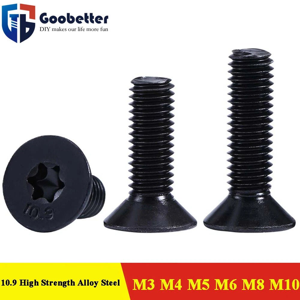 10.9 Alloy Steel Torx Countersunk Machine Screws M3 M4 M5 M6 M8 M10 DIN 965 - HomeDIYer