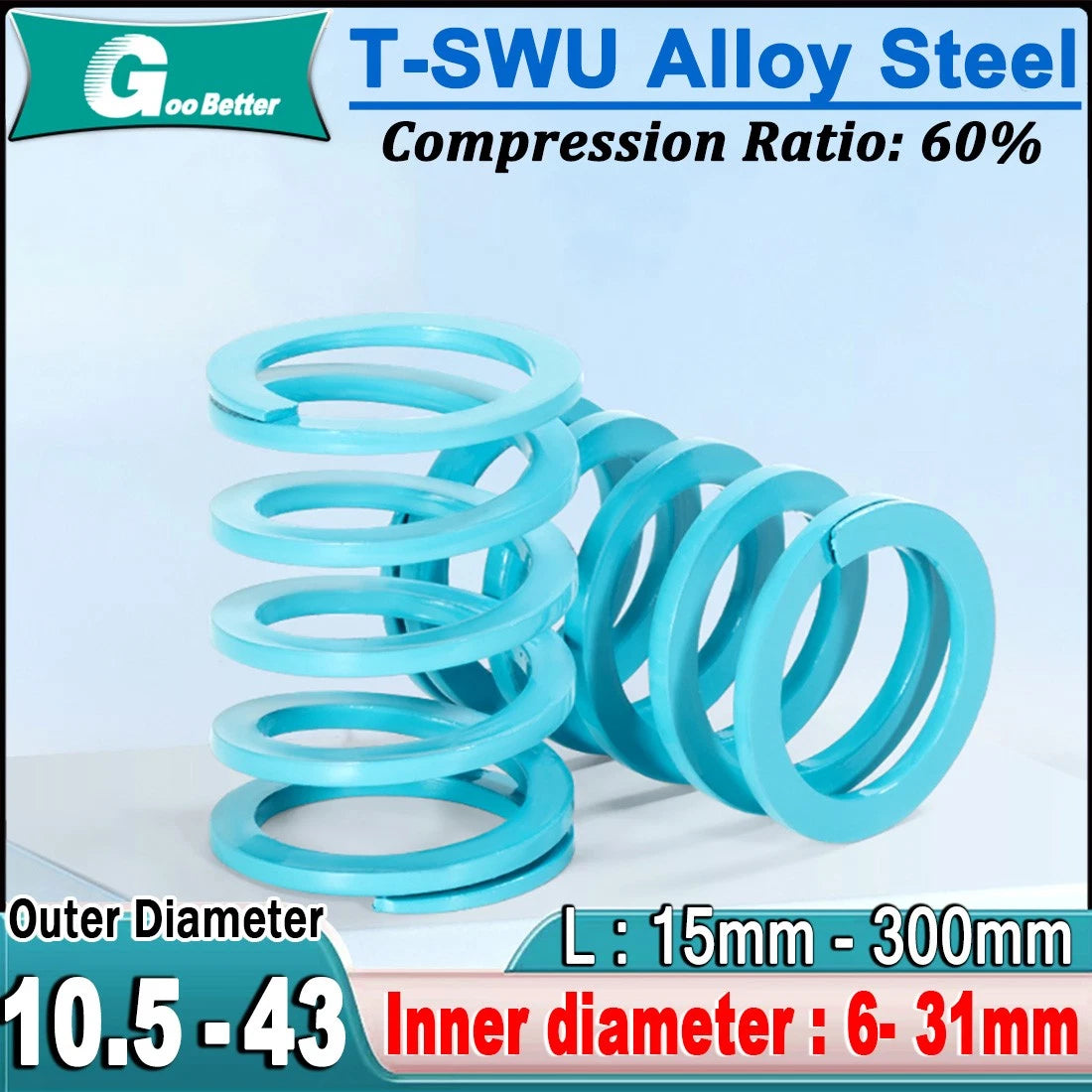 Compression Rate 60% Heavy Duty Stiff Heavy Load Die Spring Compression Spring