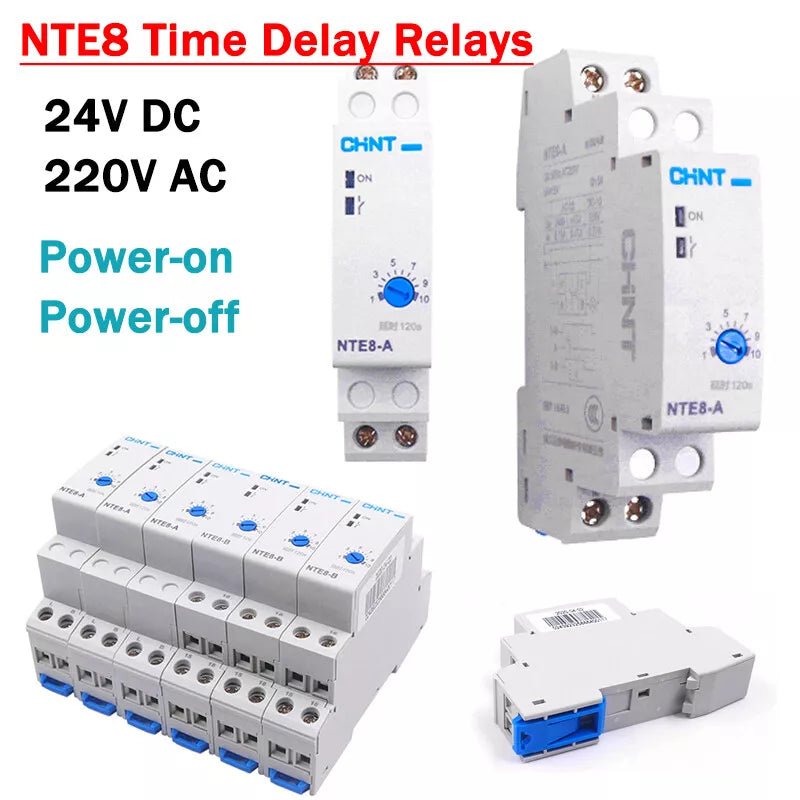 NTE8 - A/B Time Delay Relays Power - on/Power - off Time Delay Relays 24V DC 220V AC - HomeDIYer