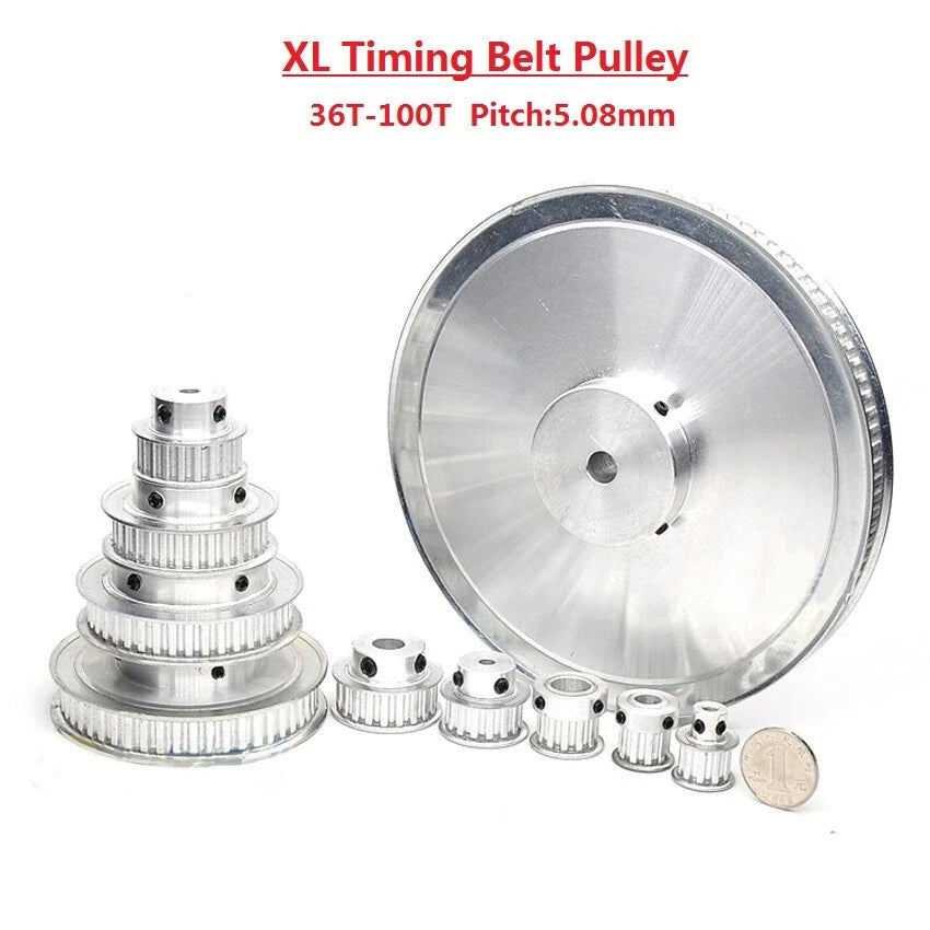 XL 36T-100T Timing Belt Pulley With Step, Pitch 5.08mm For 10mm Width Belt