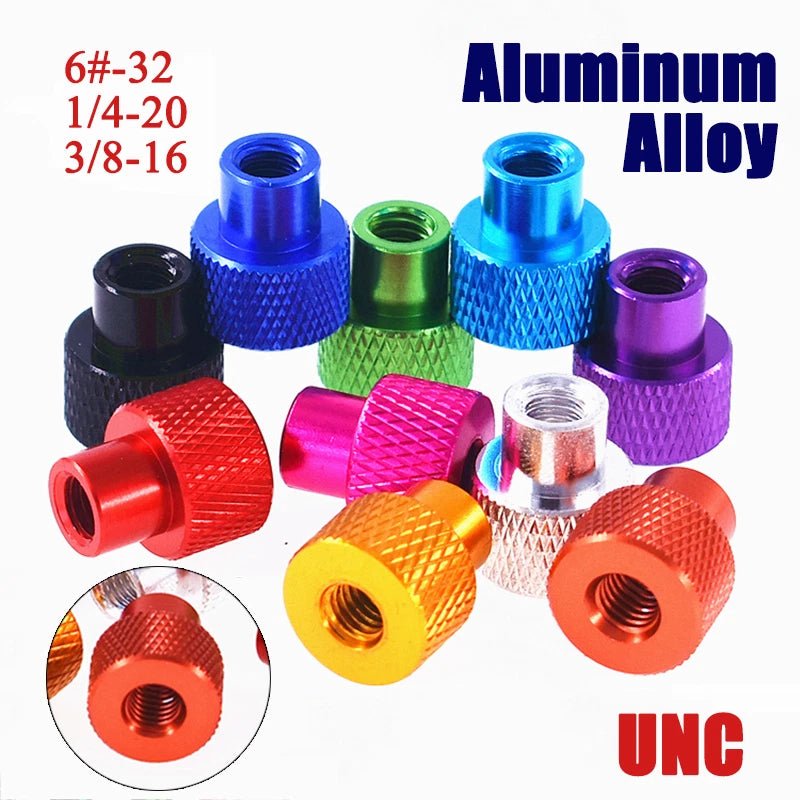 UNC Knurled Thumb Screws – Aluminum Alloy Hand Grip Knob Bolts with Through Hole - HomeDIYer