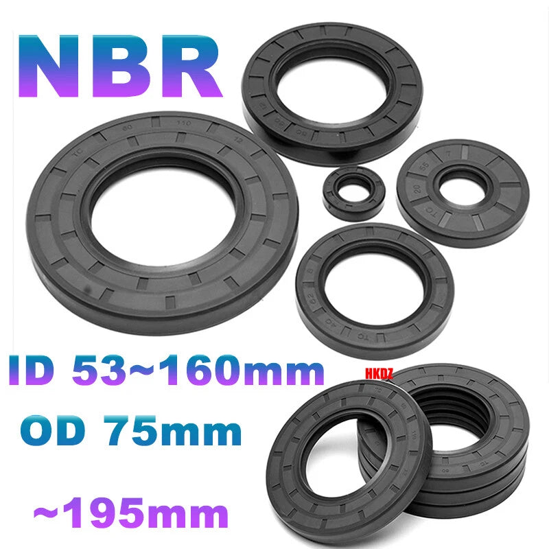 NBR Nitrile Rubber TC Oil Seal Rotary Shaft Seals Metric ID 53~160mm OD 75~195mm