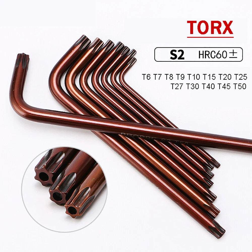 Short Long Star Torx Allen Key Security Wrench Ball End Metric Spanner T6 to T50