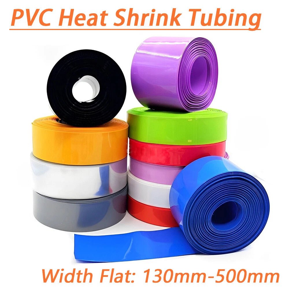 PVC Heat Shrink Tubing for RC Battery Packs — 130mm to 500mm Wide, LiPo NiMH NiCd - HomeDIYer
