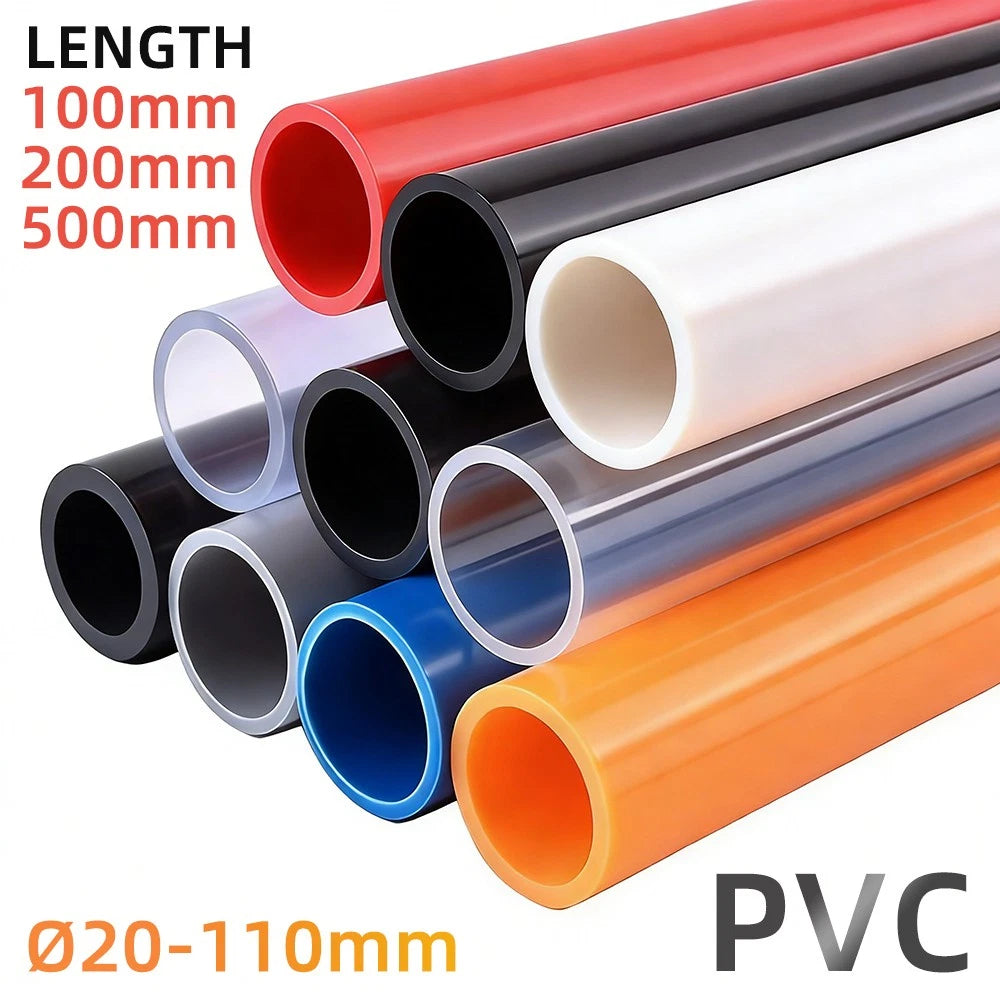 Coloured PVC Round Tube | Solvent Weld Pipe for Plumbing & Aquarium | 20–110mm OD
