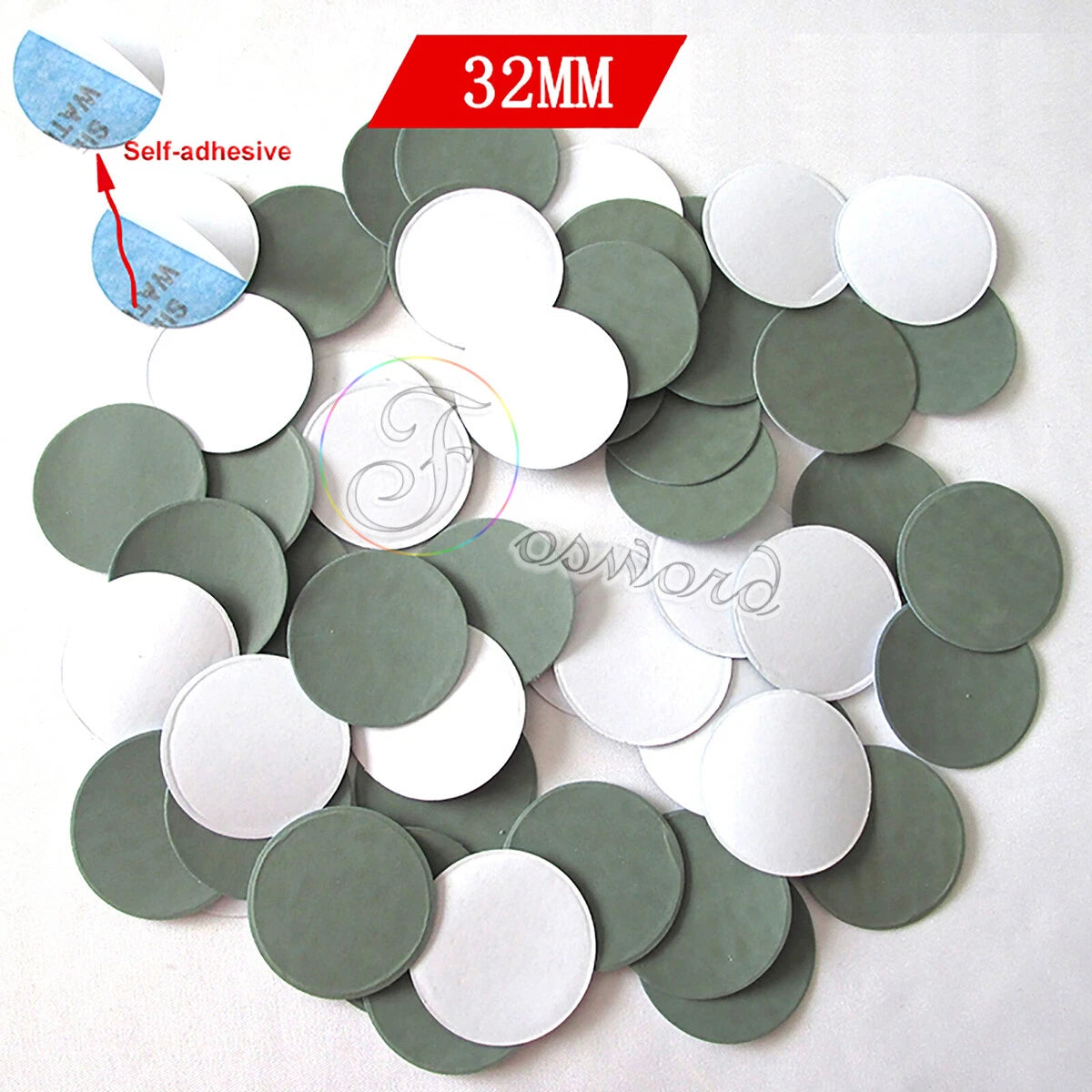 32mm Self-Adhesive Wet Sanding Discs 1200# 2500# 3000# Grit – Silicon Carbide PSA Sandpaper