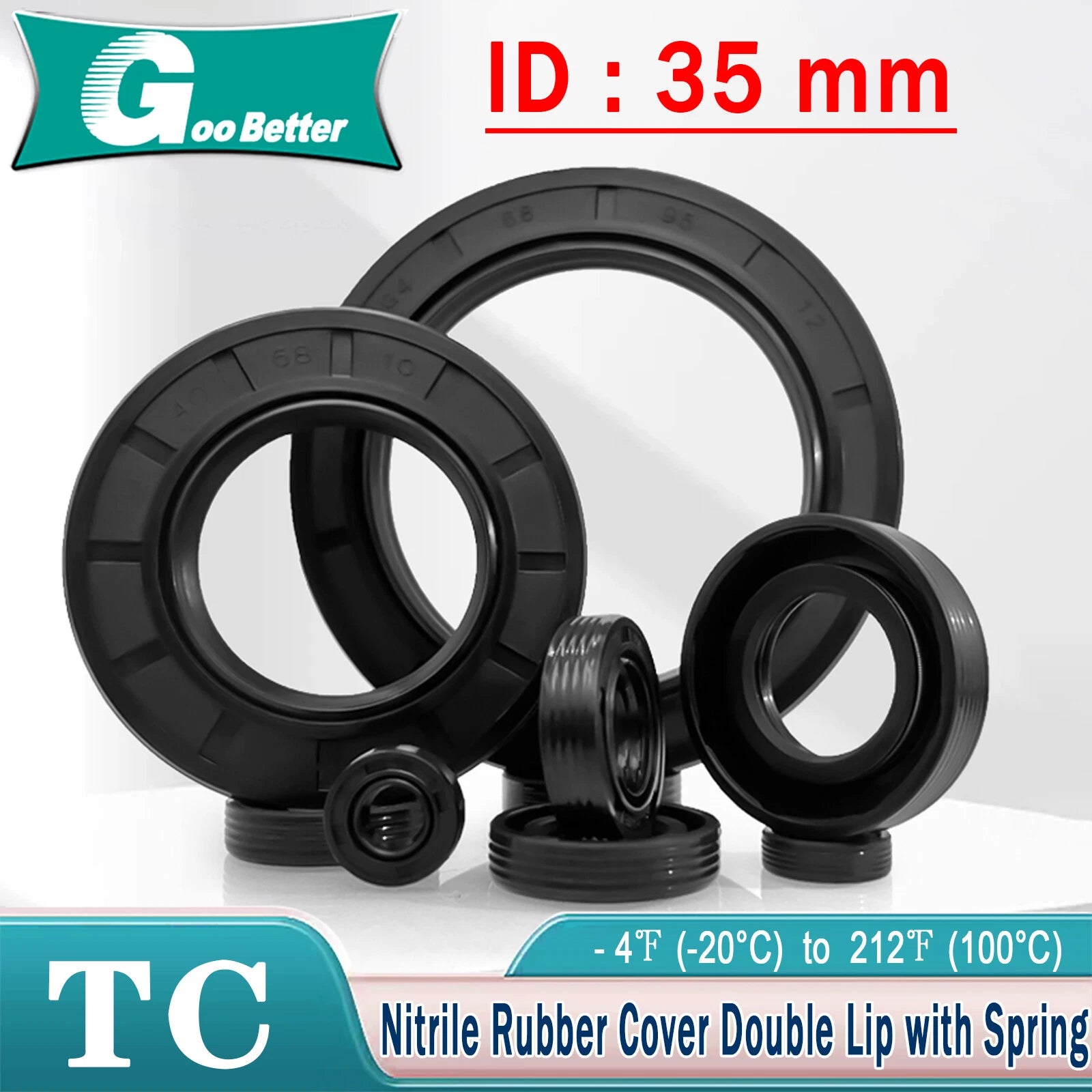 Oil Seal 35mm Rotary Shaft Double Lip R23 TC TTO 4 mm - 12 mm Thickness